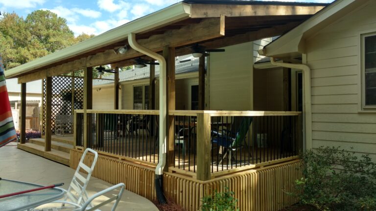 newly constructed roof covered with wood by Thaxton Construction