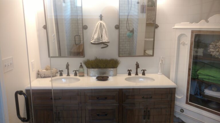 A Bathroom Glass Door Replacement by Thaxton Roofing